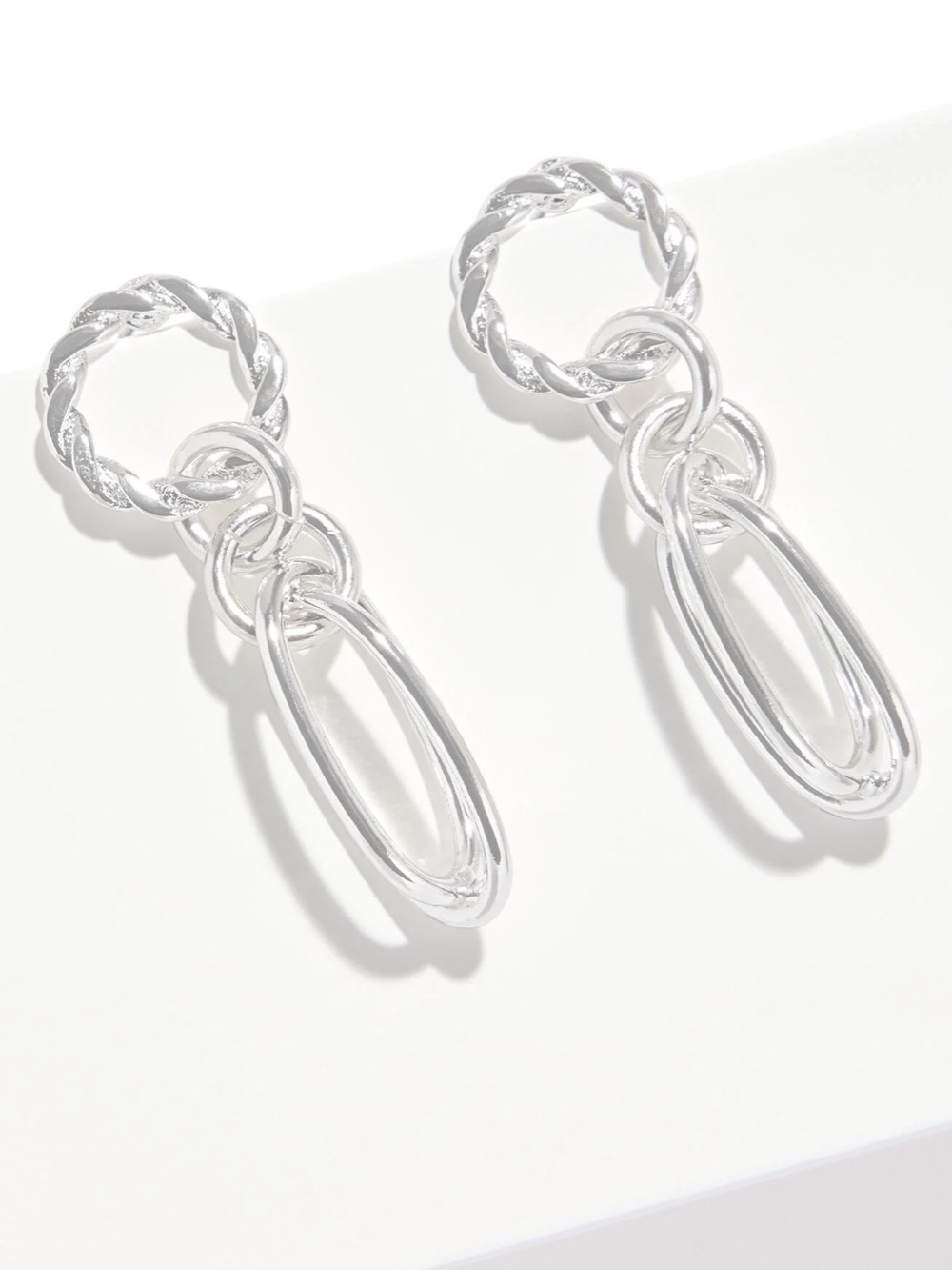 Talbots Silver Double Hoop Earrings